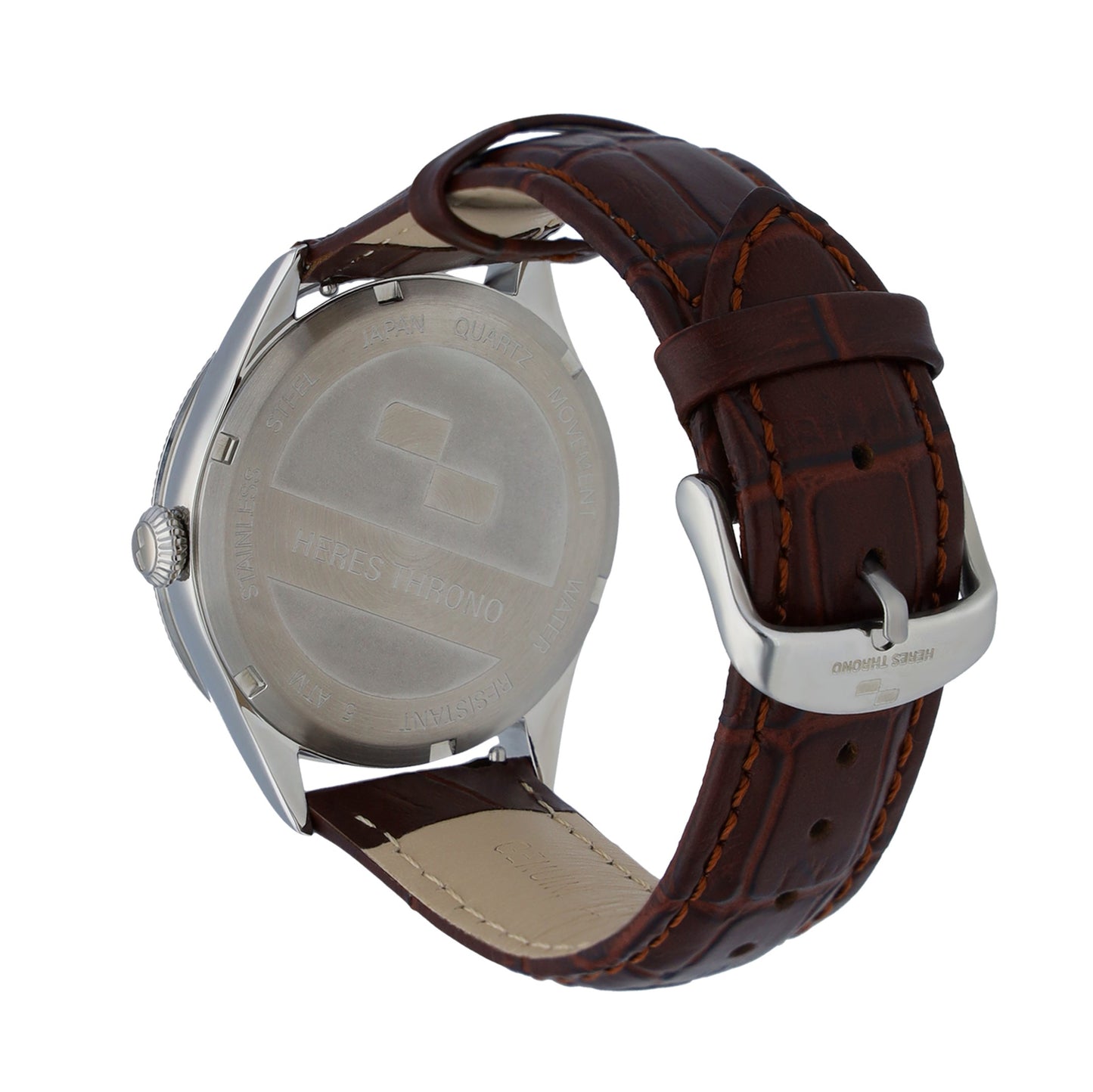 E-2 Silver - Strap Brown