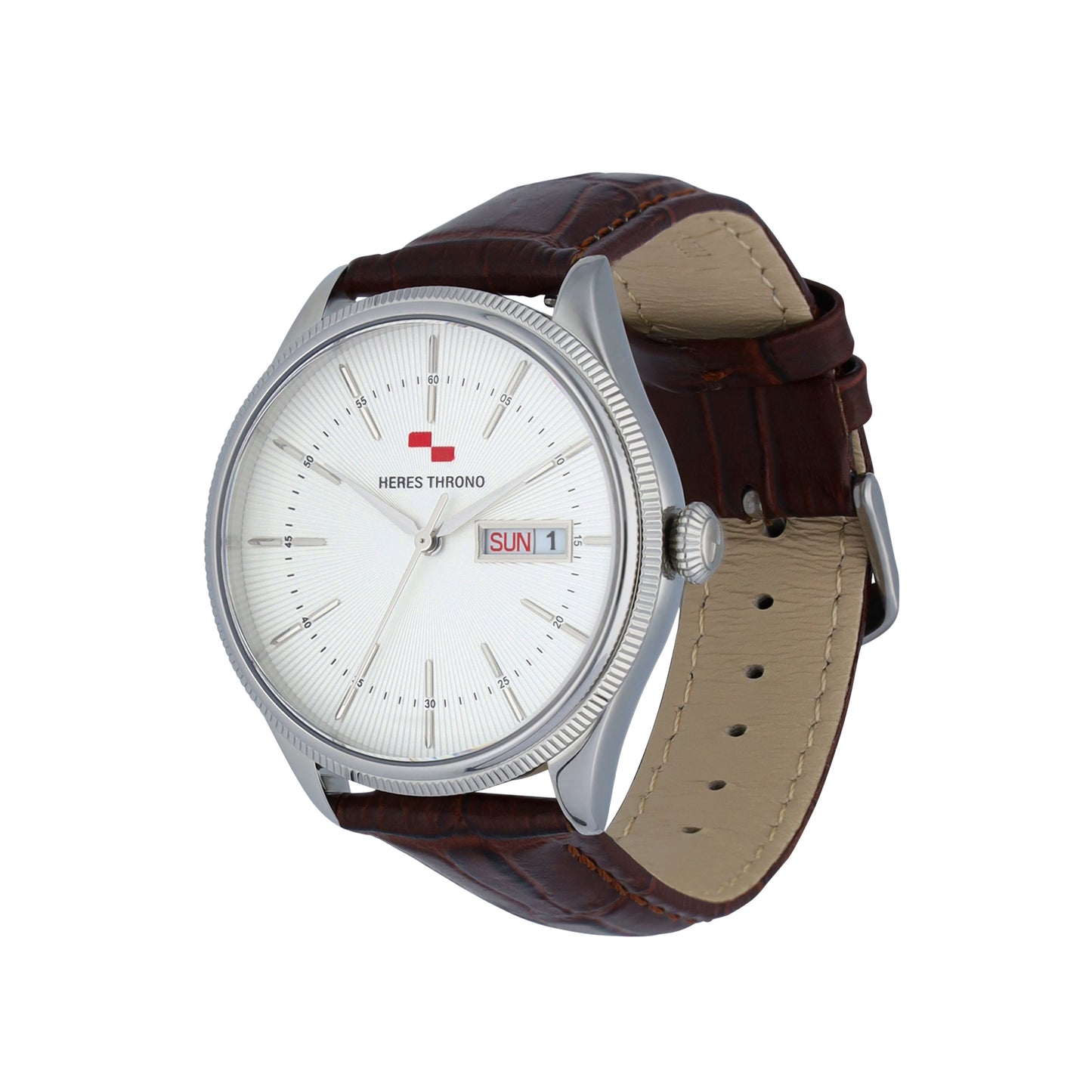 E-2 Silver - Strap Brown